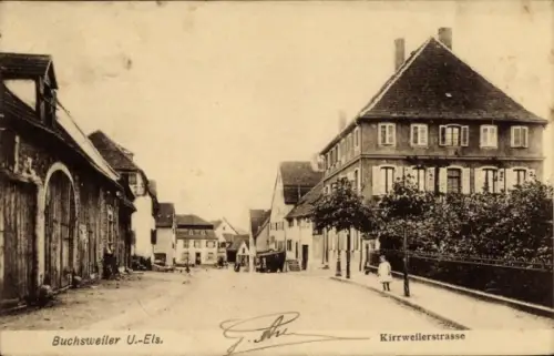 Ak Bouxwiller Buchsweiler Elsass Bas Rhin,  Kirrweilerstrasse,  