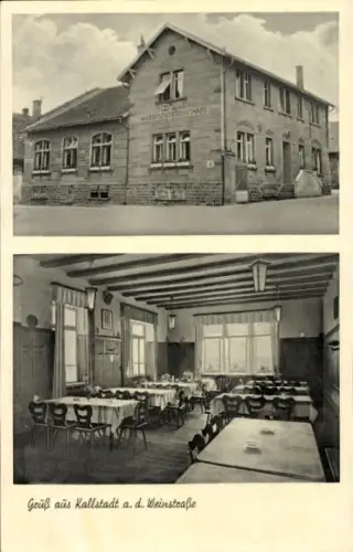 Ak Kallstadt an der Weinstraße Pfalz, Gaststätte Winzergenossenschaft, Speisesaal