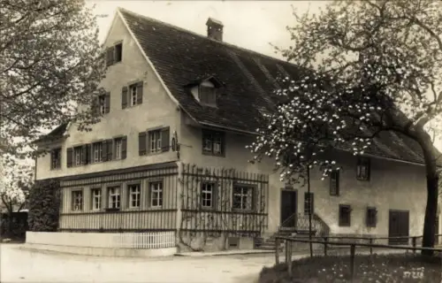 Foto Ak Wasserburg am Bodensee Schwaben, Gasthaus zur Linde