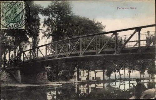 Ak Hœnheim Bas-Rhin, Partie am Kanal