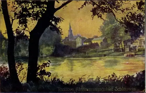 Ak Tønder Tondern Dänemark, Abstimmungsgebiet Schleswig, Blick auf den Ort