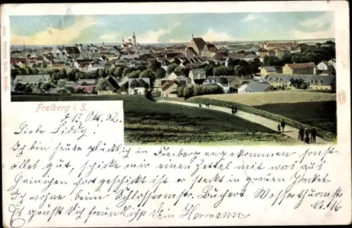 Ak Freiberg in Sachsen, Panorama