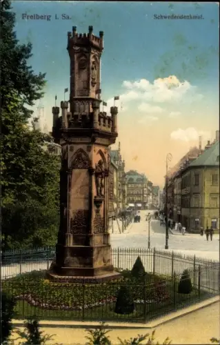 Ak Freiberg im Kreis Mittelsachsen, Schwedendenkmal