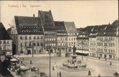 Ak Freiberg in Sachsen, Obermarkt