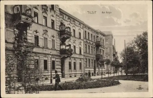 Ak Sowjetsk Tilsit Ostpreußen, Am Anger