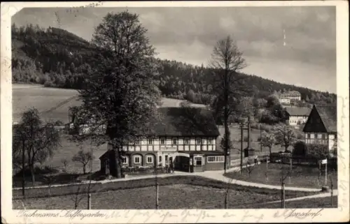 Ak Jonsdorf in Sachsen, Teichmanns Kaffeegarten