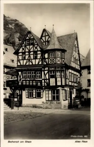 Ak Bacharach am Rhein, Gasthof Altes Haus