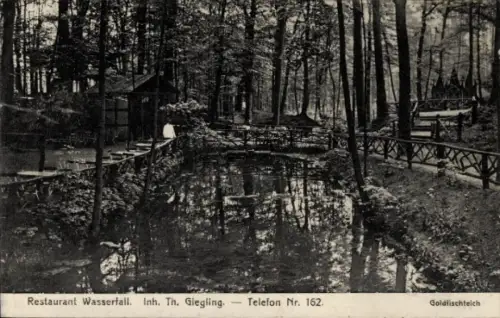 Ak Eberswalde, Restaurant Wasserfall, Inh. Th. Giegling
