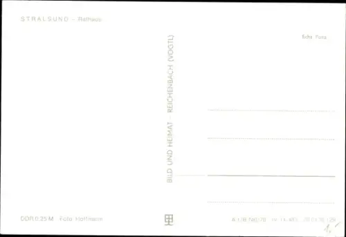 Ak Stralsund in Vorpommern, Rathaus, Bus, Autos