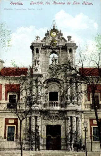 Ak Sevilla Andalusien, Palacio de San Telmo, farbige , Sammlung Tomas Sans, Nr. 2