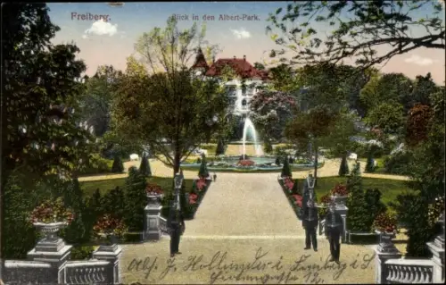 Ak Freiberg im Kreis Mittelsachsen, Blick in den Albertpark