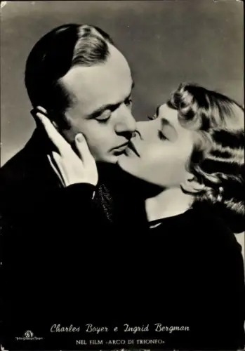 Ak Schauspieler Charles Boyer und Ingrid Bergmann, Film Arco di Trionfo