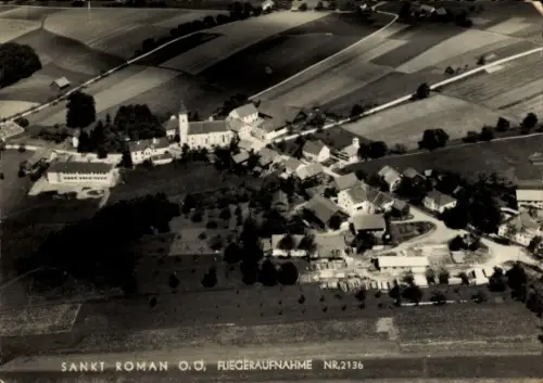 Ak St. Roman Oberösterreich, Fliegeraufnahme