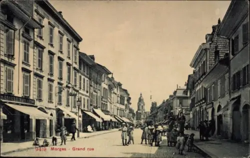 Ak Morges Kanton Waadt, Grande Rue