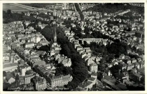Ak Giessen Gießen an der Lahn Hessen, Fliegeraufnahme