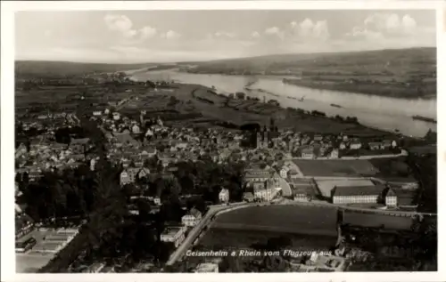Ak Geisenheim am Rhein Hessen, Fliegeraufnahme
