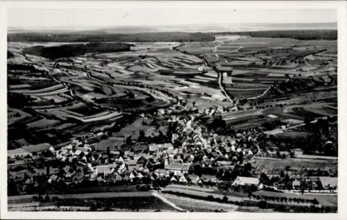 Ak Altheim in Oberösterreich, Luftbild von  Flugzeugaufnahme, Landschaft, ländliche Umgebung