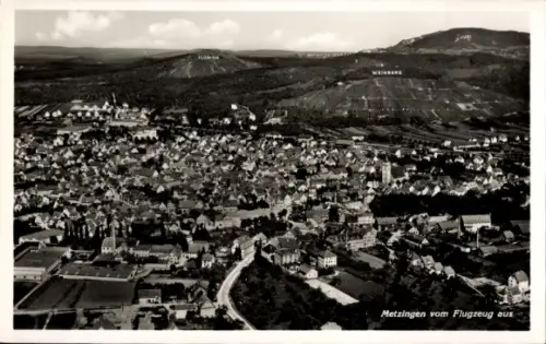 Ak Metzingen in Württemberg, Fliegeraufnahme