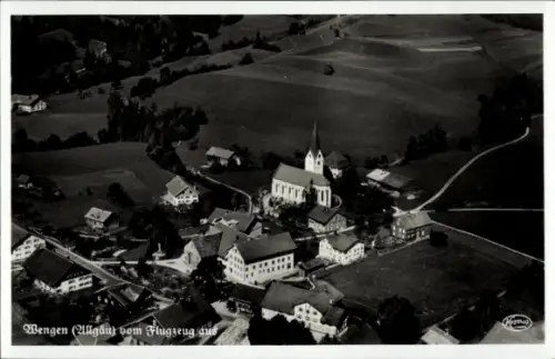 Ak Wengen Weitnau im Allgäu Schwaben, Luftaufnahme