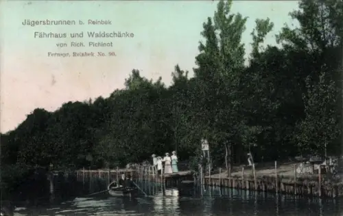 Ak Reinbek in Schleswig Holstein, Jägersbrunnen, Fährhaus u. Waldschänke, Inh. Rich. Pichlnot