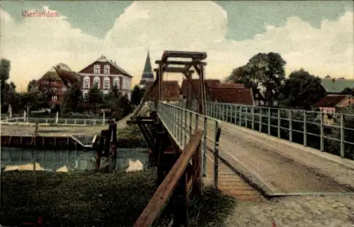 Ak Hamburg Bergedorf Vierlande Vierlanden, Brücke