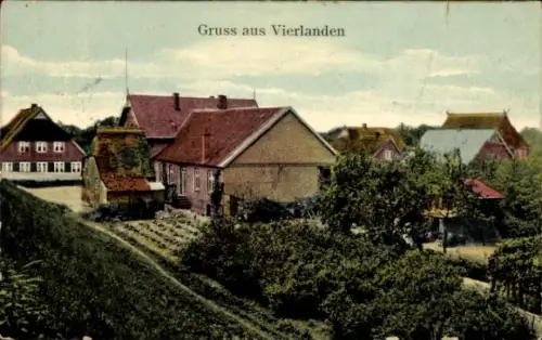 Ak Hamburg Bergedorf Vierlande Vierlanden, Wohnhäuser