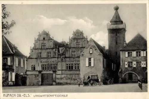 Ak Rouffach Rufach Elsass Haut Rhin, Landwirtschaftsschule