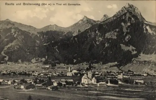 Ak Reutte in Tirol, Reutte und Breitenwang, Tirol, Gernspitze, Berge, Landschaft