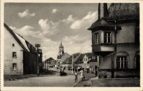 Ak Nossen in Sachsen, Stalinplatz und Rathaus