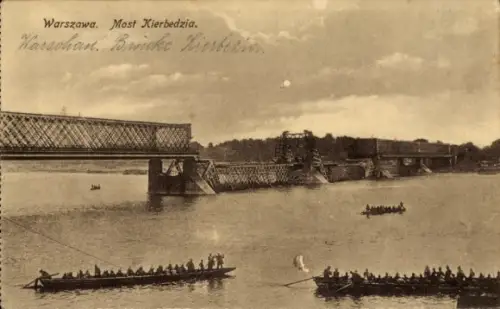 Ak Warszawa Warschau Polen, Brücke Kierbezier