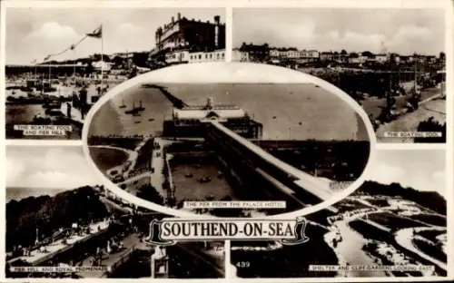 Ak Southend on Sea Essex England, Seebrücke, Hafen