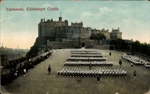 Ak Edinburgh Schottland, Schloss, Esplanade