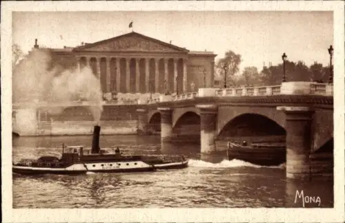 CPA Paris VII, La Chambre des Députés et le Pont de la Concorde