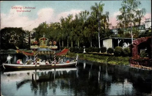 Ak Lindenau Leipzig in Sachsen, Charlottenhof, Gondel