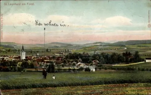 Ak Sankt Leonhard am Forst Niederösterreich, Ortsansicht