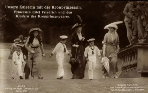 Ak Kaiserin Auguste, Kronprinzessin Cecilie, Prinzessin Eitel Friedrich