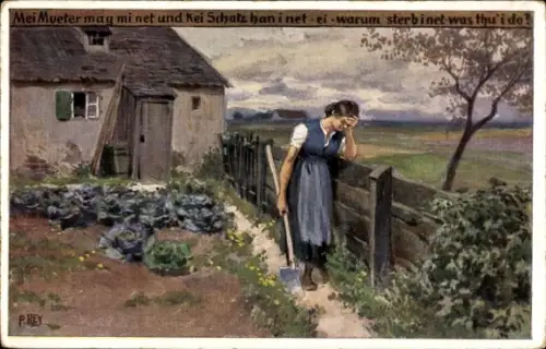 Lied Ak Hey, Paul, Volksliederkarte Nr. 93, Mei Mueter mag mi net