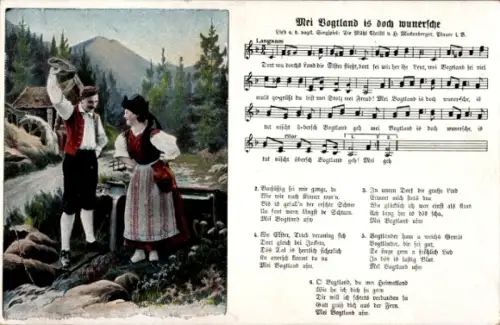Lied Ak Mei Vogtland is doch wunersche, Hilmar Mückenberger, Trachten