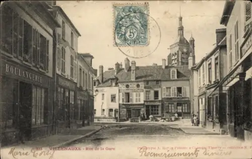 Ak Villenauxe la Grande Aube, Bahnhofstraße, Boulangerie