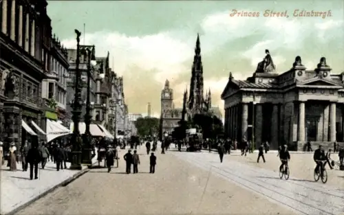 Ak Edinburgh Schottland, Princes Street