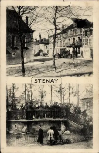 Ak Stenay Lothringen Meuse, Straßenansicht, Brücke