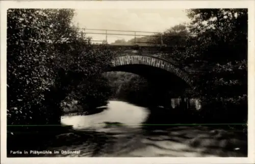 Ak Dabringhausen Wermelskirchen im Bergischen Land, Plätzmühle im Dhünntal, Brücke
