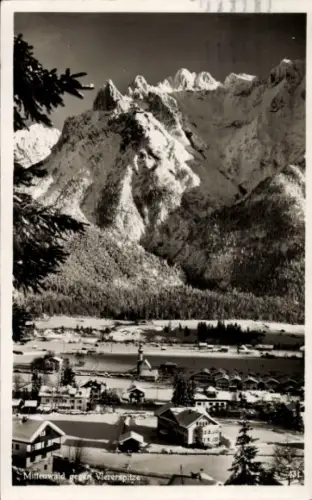 Ak Mittenwald in Oberbayern, Blick gegen Viererspitze