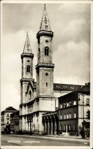 Ak Ludwigsvorstadt Isarvorstadt München,  Ludwigskirche