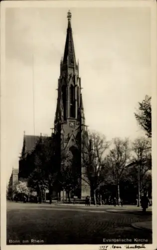 Ak Bonn am Rhein,  Evangelische Kirche, vor dem Umban