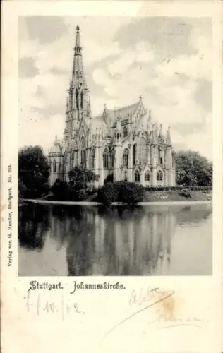 Ak Stuttgart in Württemberg, Johanneskirche