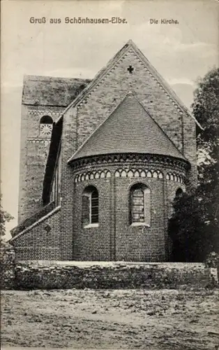 Ak Schönhausen an der Elbe, Kirche