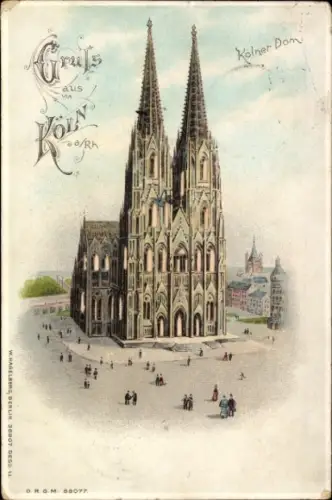 Litho Köln am Rhein, Dom