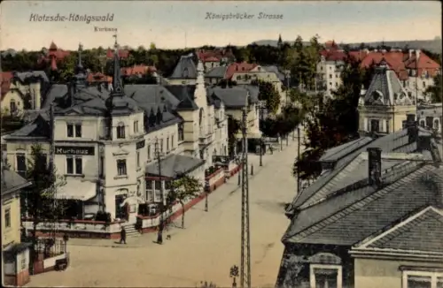 Ak Dresden Klotzsche Königswald, Klotzsche-Königswald, Kurhaus, Königsbrücker Strasse