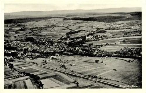 Ak Sinsheim an der Elsenz Baden, Luftaufnahme von  Felder, Stadtansicht, Landschaft
